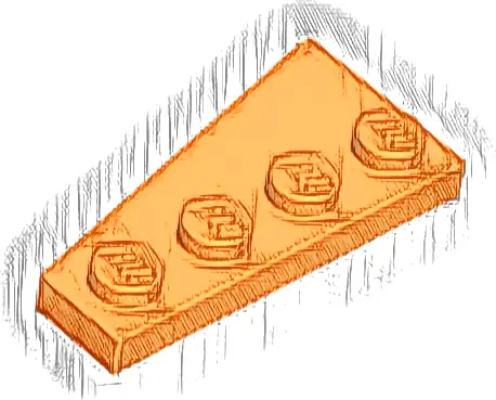 Wedge, Plate 4 x 2 Right