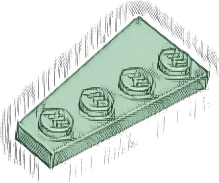 Wedge, Plate 4 x 2 Right
