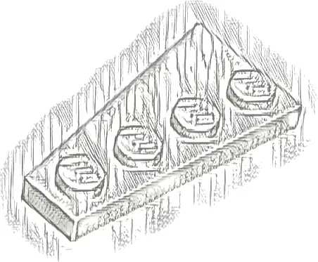 Wedge, Plate 4 x 2 Right
