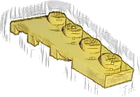 Wedge, Plate 4 x 2 Right