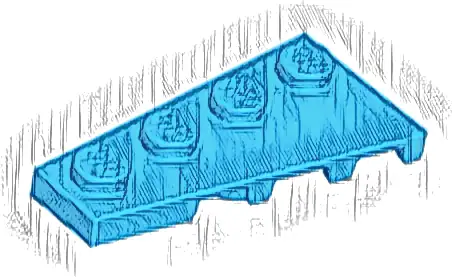 Wedge, Plate 4 x 2 Left