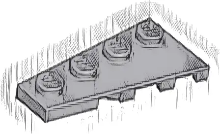 Wedge, Plate 4 x 2 Left