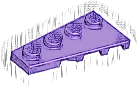 Wedge, Plate 4 x 2 Left