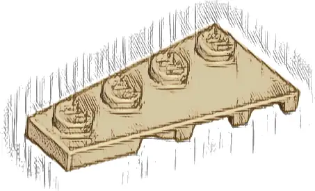 Wedge, Plate 4 x 2 Left