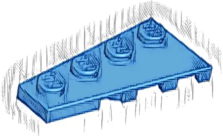 Wedge, Plate 4 x 2 Left