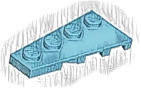 Wedge, Plate 4 x 2 Left