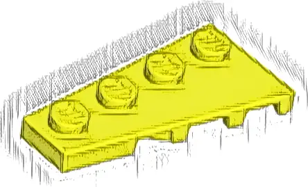 Wedge, Plate 4 x 2 Left
