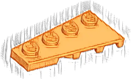 Wedge, Plate 4 x 2 Left