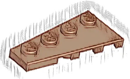 Wedge, Plate 4 x 2 Left