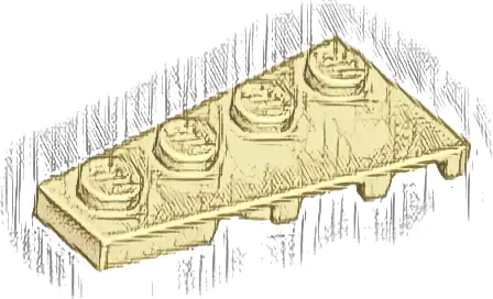 Wedge, Plate 4 x 2 Left