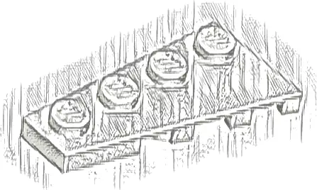 Wedge, Plate 4 x 2 Left