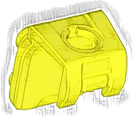 Minifigure Neck Bracket with 4 Back Studs and Front Harness