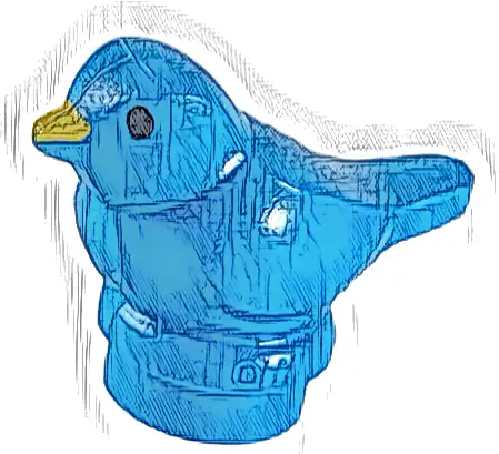 Bird, Small with Black Eyes and Bright Light Orange Beak Pattern