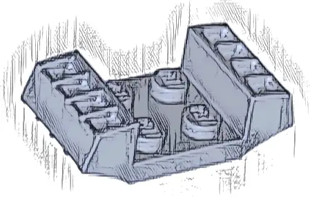 Plate, Modified 2 x 2 with Vents