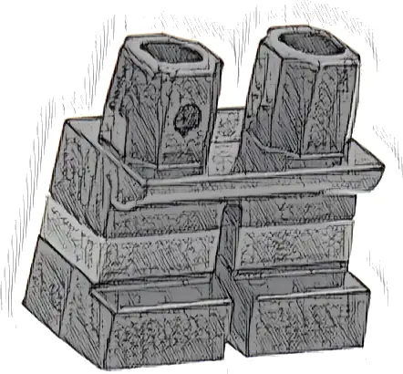 Legs Short with Molded Horizontal Dark Bluish Gray Stripes  Pattern