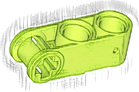 Technic, Axle and Pin Connector Perpendicular 3L with 2 Pin Holes