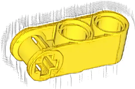 Technic, Axle and Pin Connector Perpendicular 3L with 2 Pin Holes