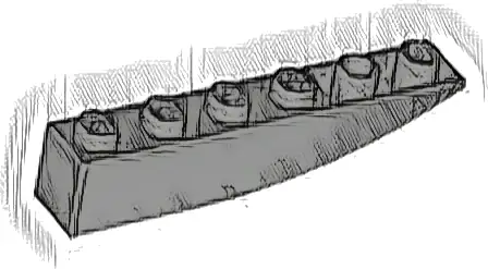 Slope, Curved 6 x 1 Inverted