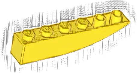 Slope, Curved 6 x 1 Inverted