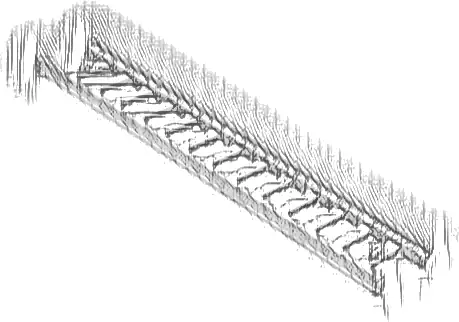 Ladder 14 x 2 1/2 with 13 Rungs