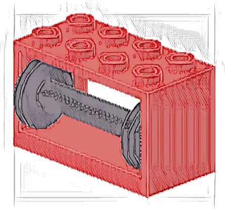 String Reel 2 x 4 x 2 Holder with Black Drum (4209 / 4208)
