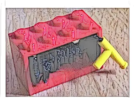 String Reel 2 x 4 x 2 Holder with Black Drum with Black String 35L with Yellow Hose Nozzle Simple (4209 / 4208 / 194cx2)