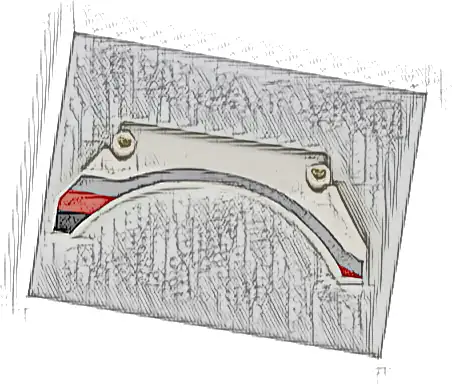 Technic, Panel Car Mudguard Arched 13 x 2 x 5 Straight Top with Black, Red and Gray Stripes Pattern Model Front Left Side