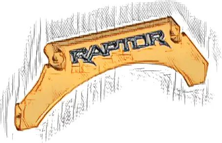 Technic, Panel Car Mudguard Arched 13 x 2 x 5 Straight Top with 'RAPTOR' Pattern