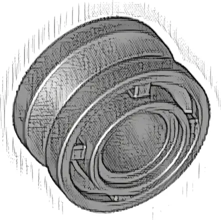 Wheel 11mm D. x 8mm with Center Groove, 4 Spokes