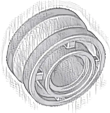 Wheel 11mm D. x 8mm with Center Groove, 4 Spokes