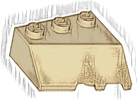 Wedge 3 x 3 Sloped Left