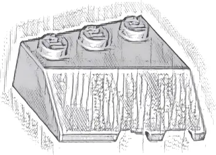 Wedge 3 x 3 Sloped Left