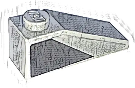 Slope 33 3 x 1 with Black Trapezoid Pattern Model Left Side (Sticker) - Set 76917