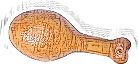 Turkey Drumstick, 22mm with Oval Opening on Back