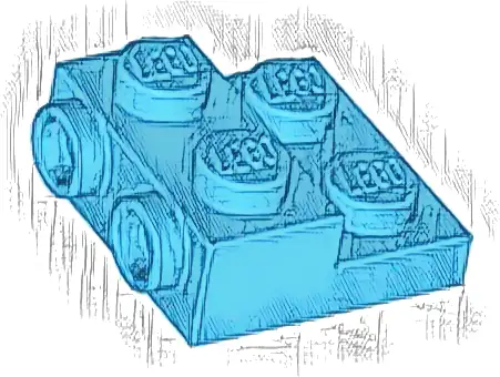 Plate, Modified 2 x 2 x 2/3 with 2 Studs on Side - Hollow Bottom Tube