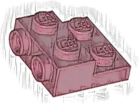 Plate, Modified 2 x 2 x 2/3 with 2 Studs on Side - Hollow Bottom Tube