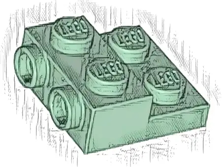 Plate, Modified 2 x 2 x 2/3 with 2 Studs on Side - Hollow Bottom Tube