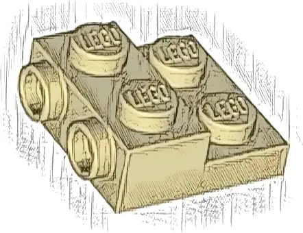 Plate, Modified 2 x 2 x 2/3 with 2 Studs on Side - Hollow Bottom Tube