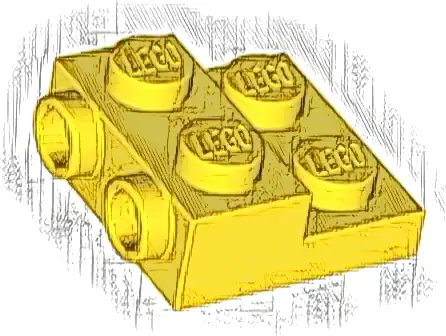 Plate, Modified 2 x 2 x 2/3 with 2 Studs on Side - Hollow Bottom Tube