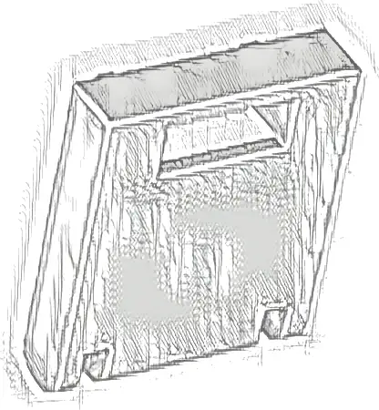Container, Box 2 x 2 x 2 Door with Slot