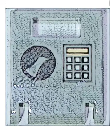 Container, Box 2 x 2 x 2 Door with Slot with Handle and Keypad (Square Buttons) Pattern (Sticker) - Set 60137