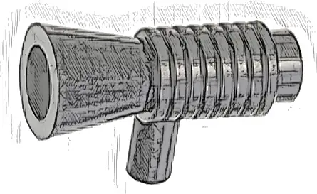 Minifigure, Utensil Loudhailer / Megaphone / SW Blaster