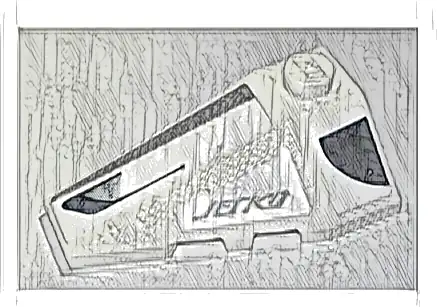 Wedge 4 x 2 Triple Left with Air Vents and 'JESKO' Pattern (Stickers) - Set 76900