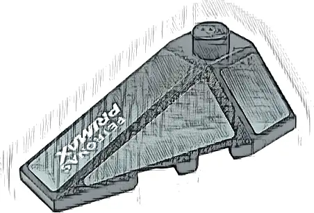 Wedge 4 x 2 Triple Left with White 'PETRONAS PRIMAX' on Light Bluish Gray Gradient Background Pattern (Stickers) - Set 76909