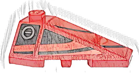 Wedge 4 x 2 Triple Right with Black Stripes and Fuel Filler Cap Pattern (Stickers) - Set 76916