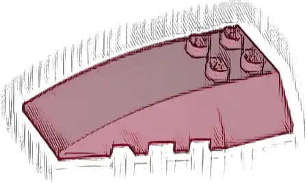 Wedge 6 x 4 Triple Curved