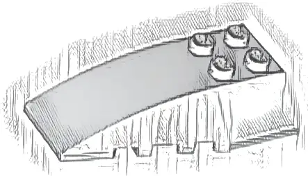 Wedge 6 x 4 Triple Curved