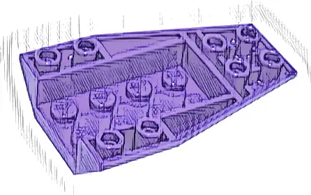 Wedge 6 x 4 Triple Inverted Curved