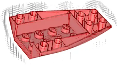 Wedge 6 x 4 Triple Inverted Curved