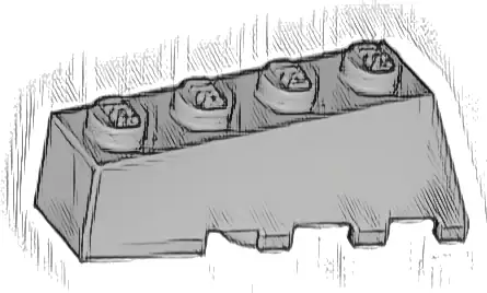 Wedge 4 x 2 Sloped Left